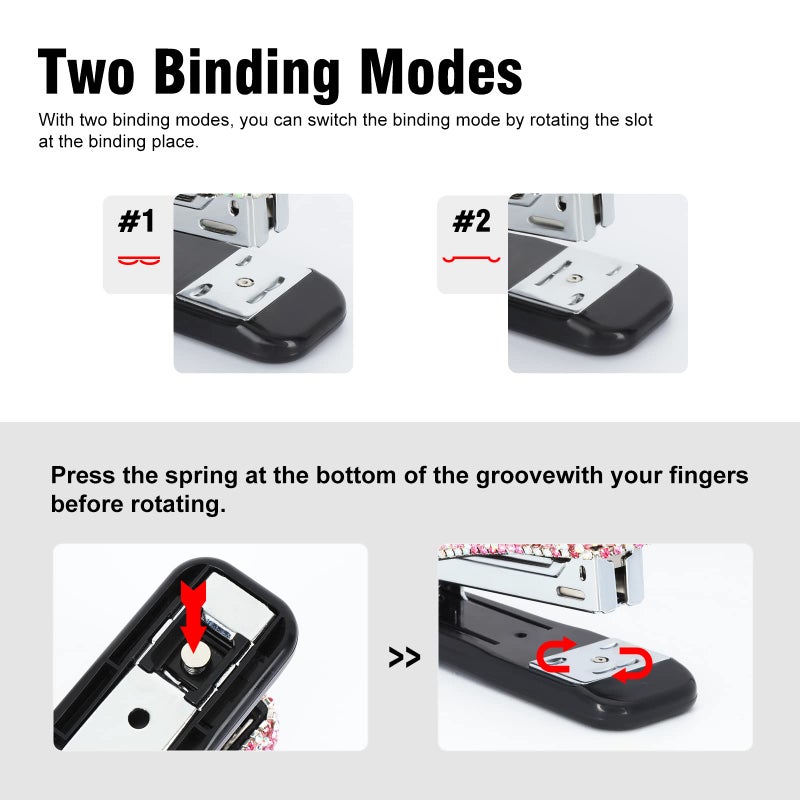 KEYPOWER دباسة لامعة يدوية الصنع من كريستال الماس للمكتب أو المدرسة أو المنزل (لون أبيض وAB)  - Image 3
